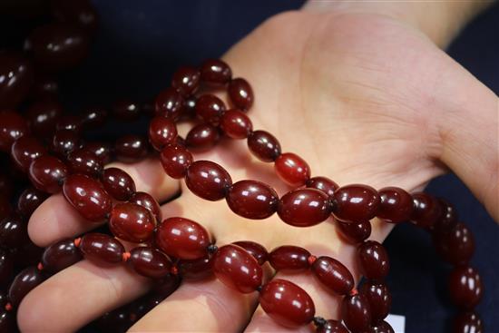 Cherry amber beads